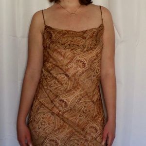 Forever 21 Brown Patterned Slip Dress